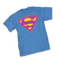 NEO: SUPERMAN SYMBOL T-Shirt Grahptti Designs DC Comics L Large (minor d... - $11.98