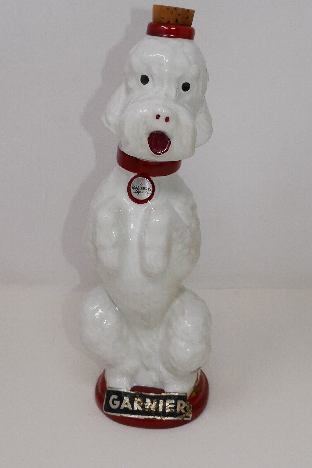 Garnier Liquor White French Poodle Collectible Empty Decanter - $29.99