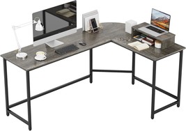 The Weehom L-Shaped Desk With Monitor Stand, Reversible Corner Computer Desk For - £102.23 GBP