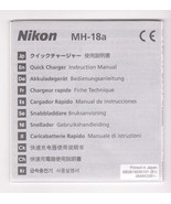 NIKON MH-18a Quick Charger Instruction Manual-Lens Guide Book-Photograph... - €4,30 EUR
