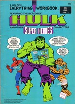 Marvel Hulk Everything Workbook ORIGINAL Vintage 1980 Golden Book 33% Completed - $29.69