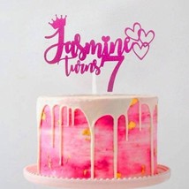 Pink Custom Named Birthday Cake Topper || Personalized Topper | Custom C... - £5.49 GBP