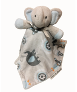 Blankets and &amp; Beyond Elephant Owl Blue Gray Baby Blanket Security Lovey... - £19.65 GBP