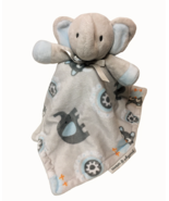 Blankets and &amp; Beyond Elephant Owl Blue Gray Baby Blanket Security Lovey... - $34.28 CAD