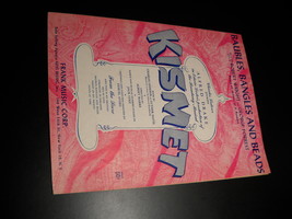 Sheet Music Baubles Bangles And Beads from Kismet Alfred Drake 1953 Edwin Lester - £7.18 GBP