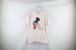 Vintage 90s Mens XL Distressed Christmas Scrooge Bah Humbug T-Shirt White USA - £38.94 GBP