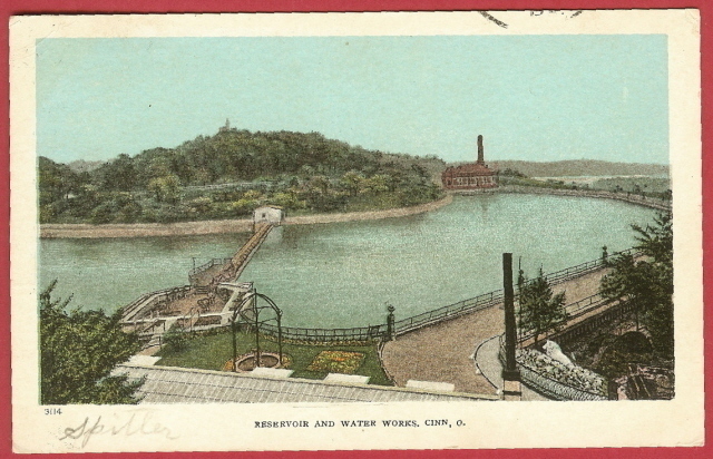 Cincinnati Ohio Reservoir Postcard BJs 1908 - $7.00