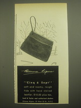 1958 Etienne Aigner Purse Advertisement - Cinq a Sept - £14.53 GBP