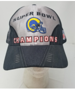 St. Louis Rams Super Bowl Champions Hat Cap Silver Black Embroidered 2000 - $17.05