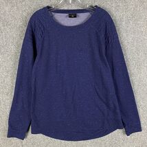 32 Degrees Heat Quilted Fleece Sweater Women&#39;s Large Navy Blue Pullover L - $16.73 CAD