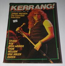 David Coverdale Whitesnake Kerrang Magazine Vintage 1983 Saxon Iron Maid... - $19.99