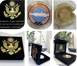 Uss John F. Kennedy CV-67 Challenge Coin USN-US Navy 40mm New - £22.07 GBP