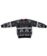 Vintage Impact Sweater Mens XL Geometric Leather Knit 90s Grunge Cosby A... - $39.08 CAD