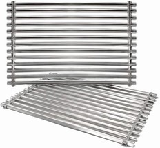 Grill Cooking Grid Grates 2-Pack 15&quot; 304 Stainless Steel for Weber Spirit E210 - £52.91 GBP