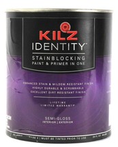 1 Can Kilz 29oz Identity Stain Blocking Satin Not Pictured Int Ext Paint... - $23.99
