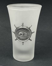 Princess Cruises Frosted Shot Glass Princess Cruise Line 2oz Pewter Wheel - £2.94 GBP