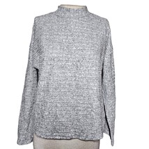 Gray Mock Neck Plush Sweater Size Small New with Tag  - £19.36 GBP