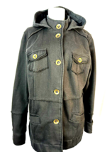 Mossimo Womens Black Hooded Utility Jacket size XL - $15.00