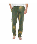 Stafford Men&#39;s Knit Pajama Lounge Pants X-LARGE Green Neat Pattern Super... - £17.50 GBP