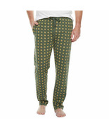 Stafford Men&#39;s Knit Pajama Lounge Pants X-LARGE Green Neat Pattern Super... - $33.95 CAD