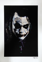 Heath Ledger 12x18 Batman Il Joker Litografia Firmata Da Joshua Barton - £45.75 GBP