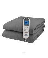 Pure Warmth Solid Flannel Electric Heated Warming 50x60 Throw Blanket Grey - $77.90 CAD