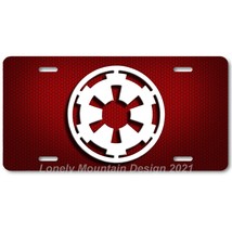 Star Wars Empire Inspired Art on Red Hex FLAT Aluminum Novelty License Tag Plate - £14.15 GBP