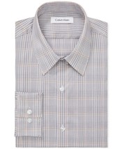 Calvin Klein Men&#39;s Extra-Slim Fit Untucked Dress Shirt Coral B4HP - $29.96