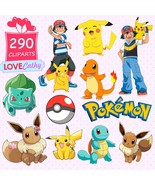 Pokemon, Pikachu, Charmander, Clipart Digital, PNG, Printable, Party, De... - £2.23 GBP