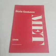 Boris Godunov Metropolitan Opera Libretto 1968 - $10.98