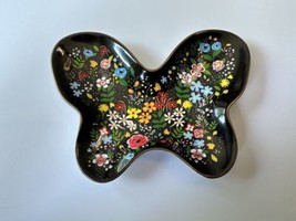 Vintage Painted Butterfly Ring Tray 6.25” - £19.78 GBP