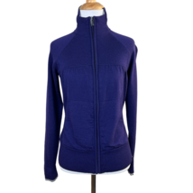 Smartwool Sweater Jacket Womens XS Purple 100% Merino Wool Full Zip Repair Hole - £39.26 GBP