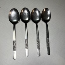 4 - Vintage Amefa Stainless Holland Royal Damask Place / Soup Spoons - £6.76 GBP