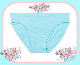 XL Artic Sky Celeste Turquoise Blue LOGO Seamless Victorias Secret Bikini Pantie - £8.78 GBP