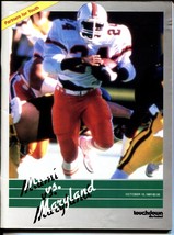 Maryland vs Miami Hurricanes NCAA Football Game Program- 10/10/87 - £48.07 GBP