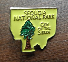 Sequoia Giant Trees National State Park Map Lapel Pin Badge 1 Inch - £4.41 GBP