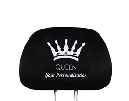 Custom Queen Crown Print Car Seat Headrest Cover for Truck SUV 1 PC For KIA - $10.51