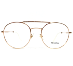 Miu Eyeglasses Frames VMU51R SVF-1O1 Rose Gold Aviator Crystals 52-20-140 - £95.54 GBP