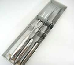 Stainless Steel Three Piece Carving Set Hollow Handle Vintage w Box - £7.39 GBP