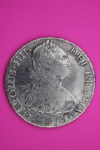 1808 Bolivia Spanish 8 Reales King Carolus IIII Silver Coin 03 - $153.74