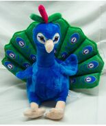 CUTE SOFT MALE PEACOCK 10" Plush STUFFED ANIMAL Toy Wal-Mart  - $18.32
