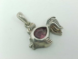 FISH Jelly Belly PENDANT in STERLING Silver - Artisan Crafted - FREE SHI... - $33.00