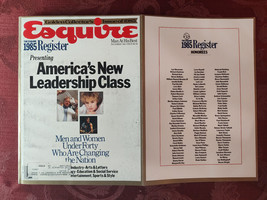 HUGE ESQUIRE magazine December 1985 Register America&#39;s Leaders Biographies - £19.74 GBP