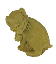 Designer Stone Harvest Yellow Pooping Dog Yard or Garden Statue - £42.33 GBP