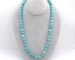 Strand of 12mm Kingman Genuine Natural Turquoise Beads 27.5&quot; Necklace (#... - $1,702.80