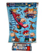 Nickelodeon Rugrats Static Cling Window Decoration &amp; 2 Rolls Prepasted W... - $20.76