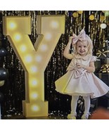 4FT Marquee Light Up Letter Y, Party Decoration Large Marquee Light Up L... - $16.82
