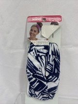 Scunci Stretch Head Wrap Headband Hair Tie Active White Navy COMBINE SHIP - $3.04