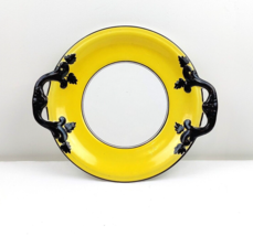 Art Nouveau Yellow Serving Plate with Handles - Belgium, NIMY Manufacture - $246.87 CAD