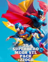 Super Hero Mega Pack includes +220 Gb,Hundreds of Superhero Files, 3D Stl Files - £16.07 GBP